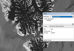 Problem z wyświetleniem zdjęcia: „Warstwa temperatury radiacyjnej w ˚C wraz z wartością zmierzoną na obszarze lodu”