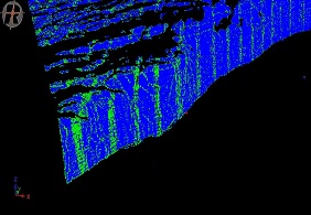 Problem z wyświetleniem zdjęcia: „Chmura punktów pozyskana ze skanu czoła Hansbreen”
