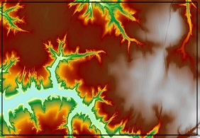 Problem z wyświetleniem zdjęcia: „Mapa hipsometryczna analizowanego terenu”